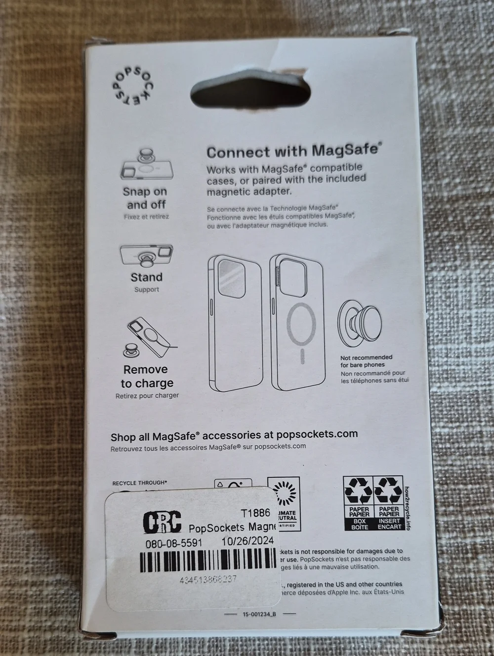 PopSockets Magnetic Phone Grip&Stand Pink NWT